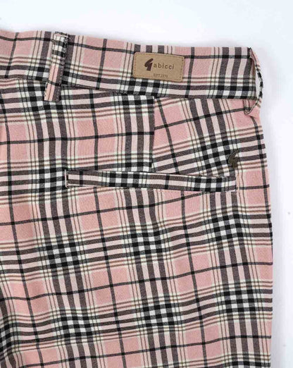 Gabicci Vintage Murphy Check Shorts Pink