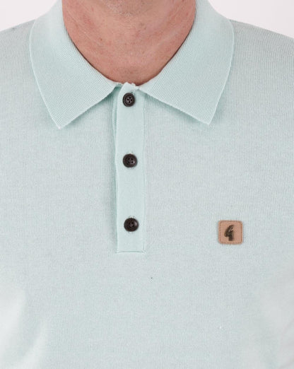 Gabicci Vintage Jackson Knitted Polo Fresh Mint