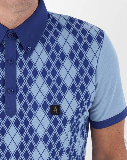 Gabicci Vintage Stewart Oxford Polo Blue