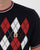 Gabicci Vintage Diamond Argyle Crew Knit Navy