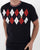 Gabicci Vintage Diamond Argyle Crew Knit Navy