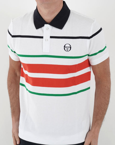 Sergio Tacchini Striped Polo Shirt White/Multi