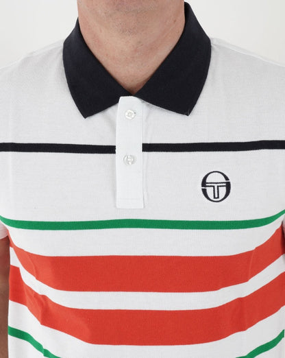 Sergio Tacchini Striped Polo Shirt White/Multi