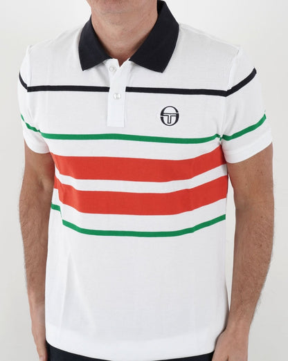 Sergio Tacchini Striped Polo Shirt White/Multi