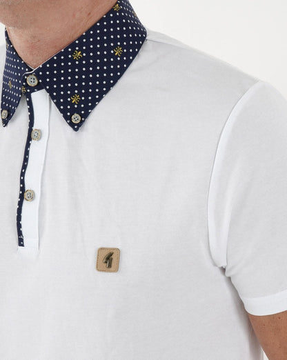 Gabicci Vintage Renfro Woven Polo White
