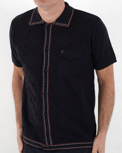 Gabicci Vintage Douglas Knit Polo Navy