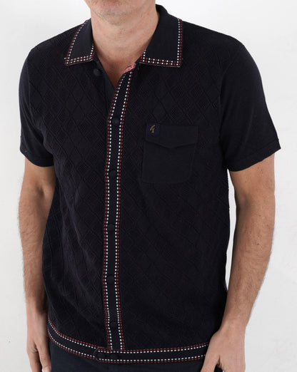 Gabicci Vintage Douglas Knit Polo Navy