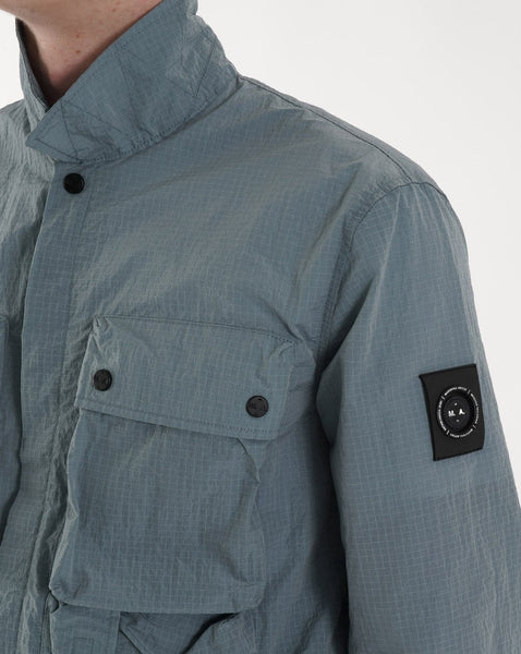 Marshall Artist Ripstop Overshirt in Steel Blue