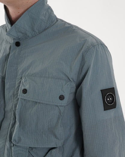 Marshall Artist Ripstop Overshirt in Steel Blue