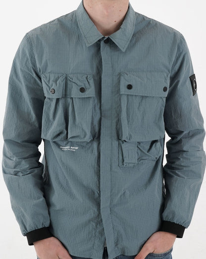 Marshall Artist Ripstop Overshirt in Steel Blue