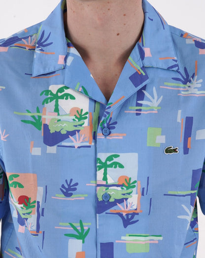 Lacoste Cuban Short Sleeve Shirt Blue