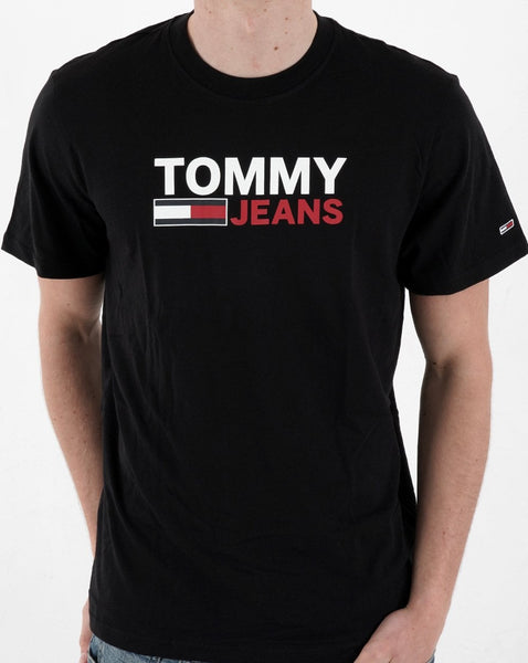 Tommy Jeans Corp Logo T Shirt Black