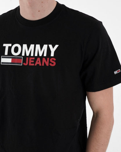 Tommy Jeans Corp Logo T Shirt Black