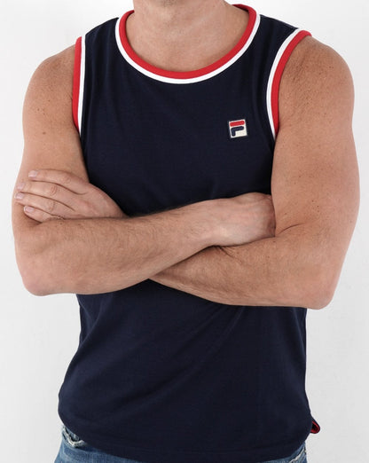 Fila Vintage Retro Vest Navy/White/Red