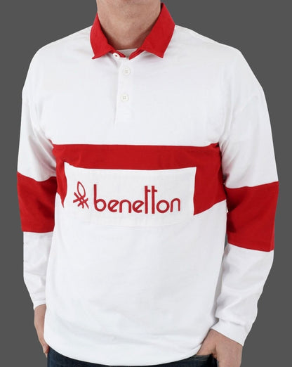 Benetton Rugby Shirt White/Red