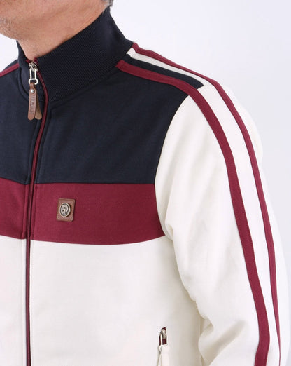Trojan Twin Stripe Track Top Cream