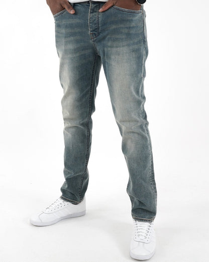 Pretty Green Elwood Slim Fit Jeans Light Wash