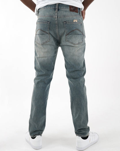 Pretty Green Elwood Slim Fit Jeans Light Wash