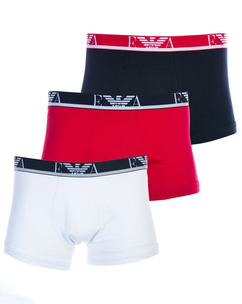 Emporio Armani Triple Pack Boxers White/Red/Navy