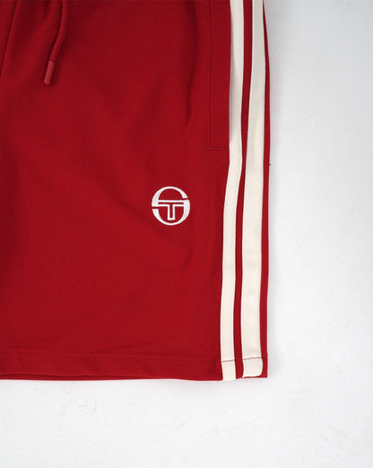 Sergio Tacchini Striped Casual Shorts Red