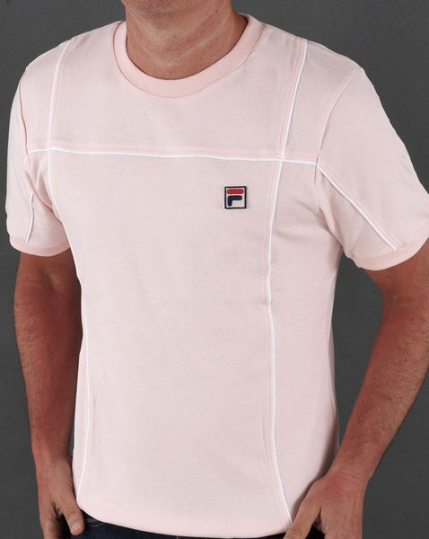 Fila Vintage Terrinda T Shirt Pink/White