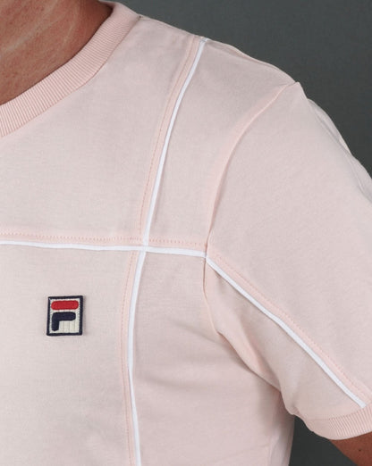 Fila Vintage Terrinda T Shirt Pink/White