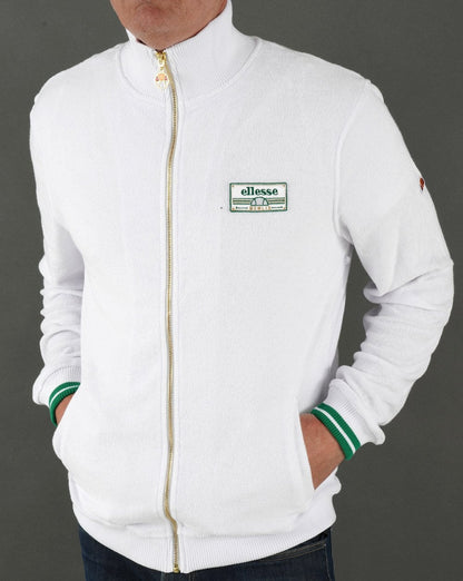 Ellesse Fallo Towelling Track Top White