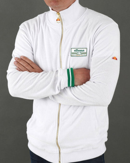 Ellesse Fallo Towelling Track Top White