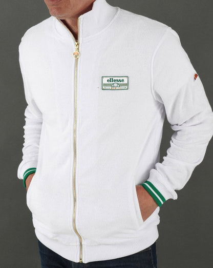 Ellesse Fallo Towelling Track Top White