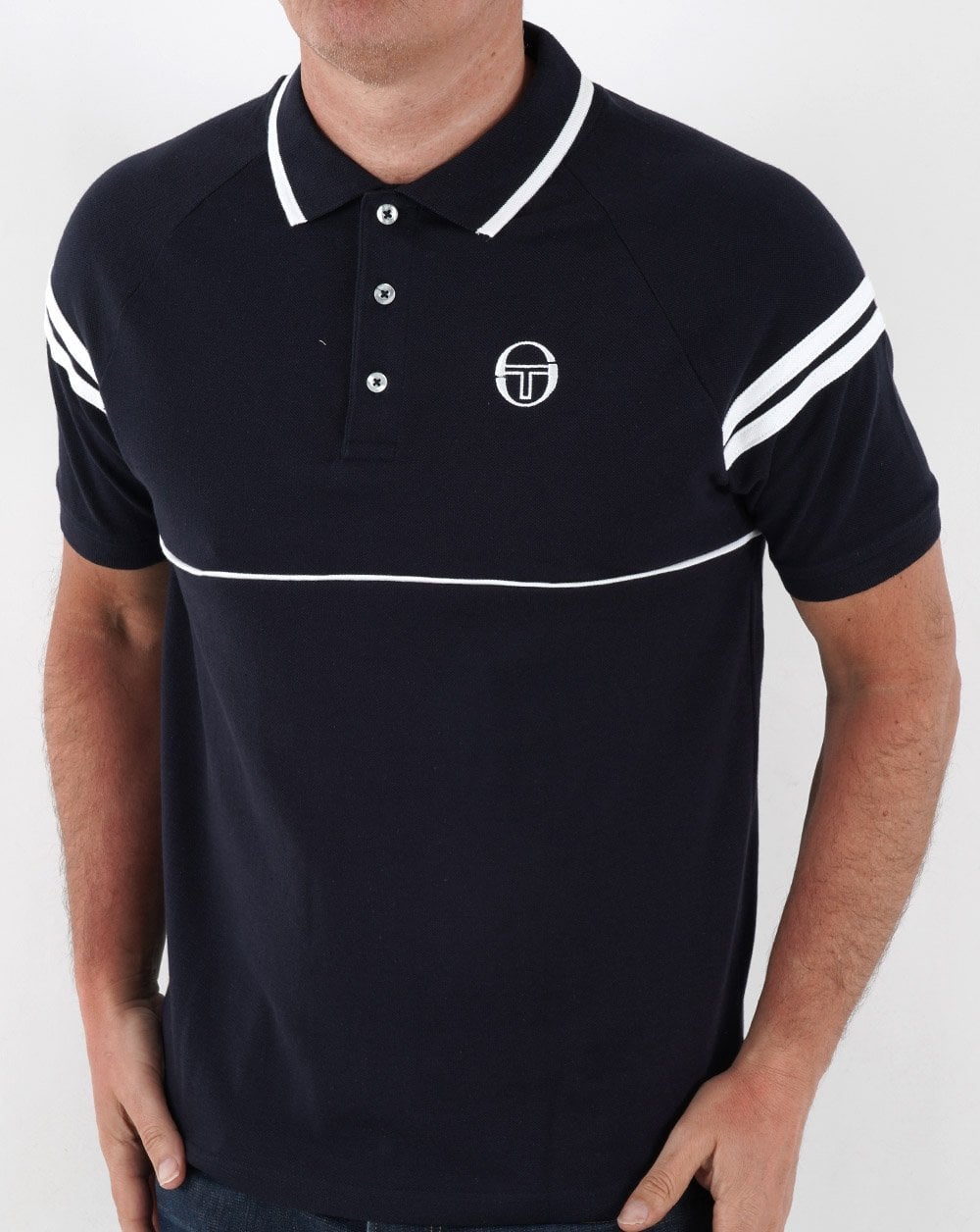 Sergio Tacchini Orion Polo Shirt Navy/White