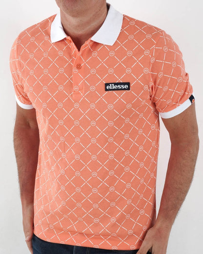 Ellesse Defy Polo Shirt Coral
