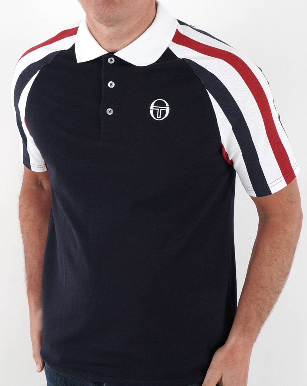 Sergio Tacchini Blow Polo Shirt Navy/White/Red