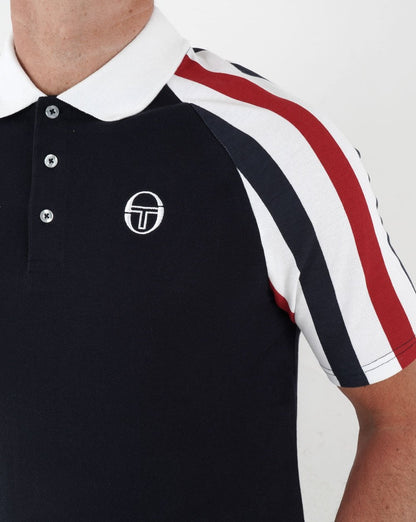 Sergio Tacchini Blow Polo Shirt Navy/White/Red