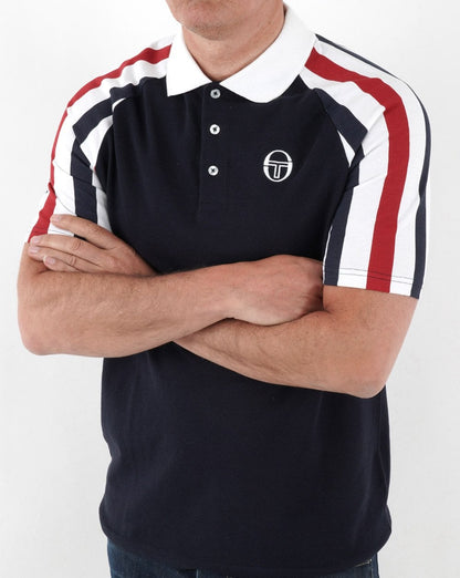 Sergio Tacchini Blow Polo Shirt Navy/White/Red