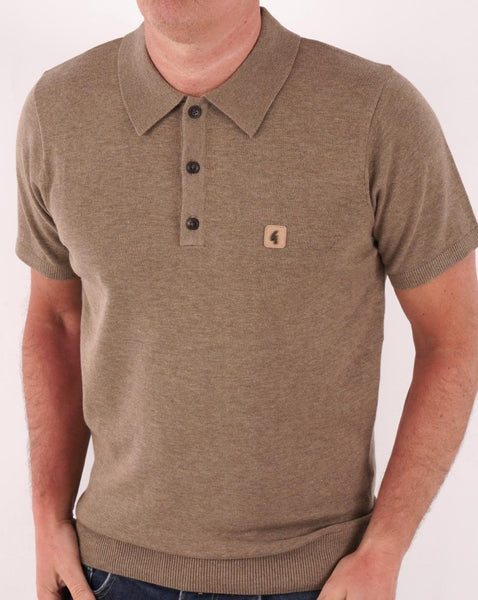 Gabicci Vintage Jackson Knitted Polo Elmwood
