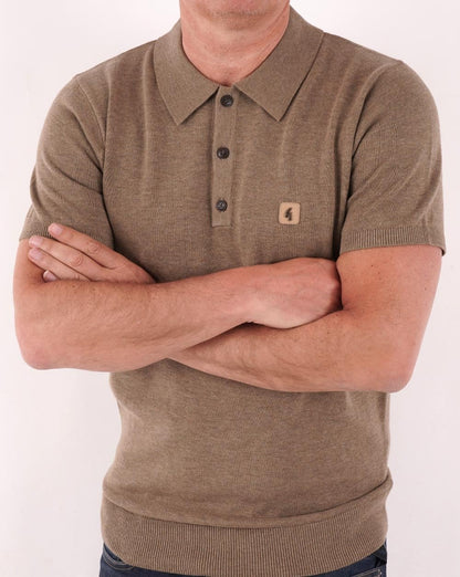 Gabicci Vintage Jackson Knitted Polo Elmwood
