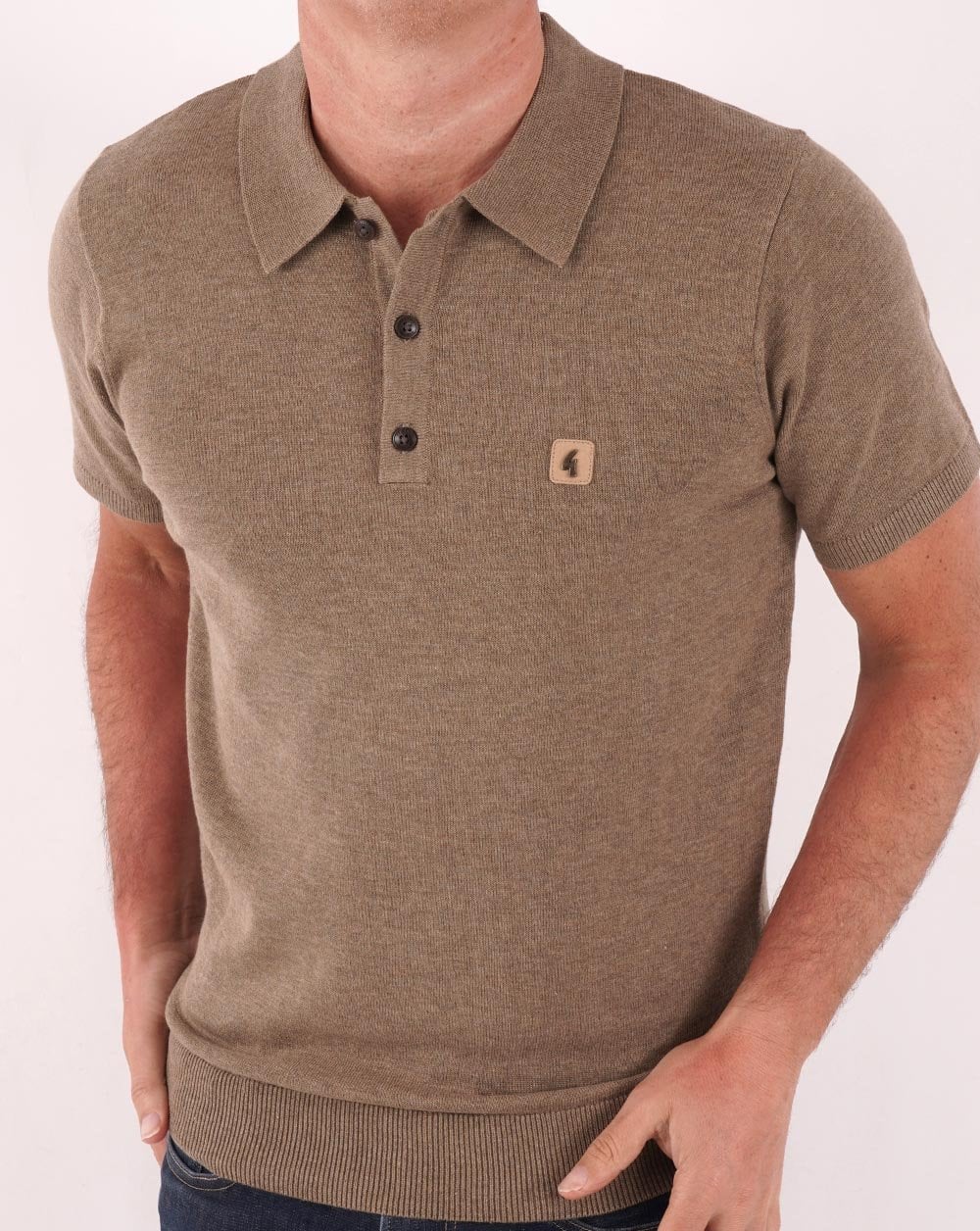 Gabicci Vintage Jackson Knitted Polo Elmwood