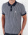 Pretty Green Gingham Knit Polo Shirt Navy