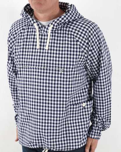 Pretty Green Ohd Smock Jacket Navy Gingham