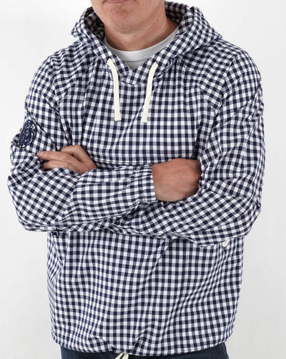 Pretty Green Ohd Smock Jacket Navy Gingham