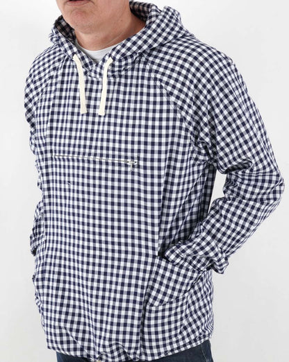Pretty Green Ohd Smock Jacket Navy Gingham