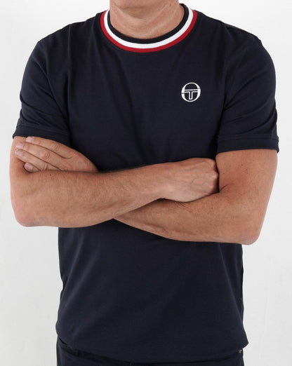 Sergio Tacchini Multi Ringer T Shirt Navy