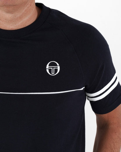 Sergio Tacchini Orion T Shirt Navy/White