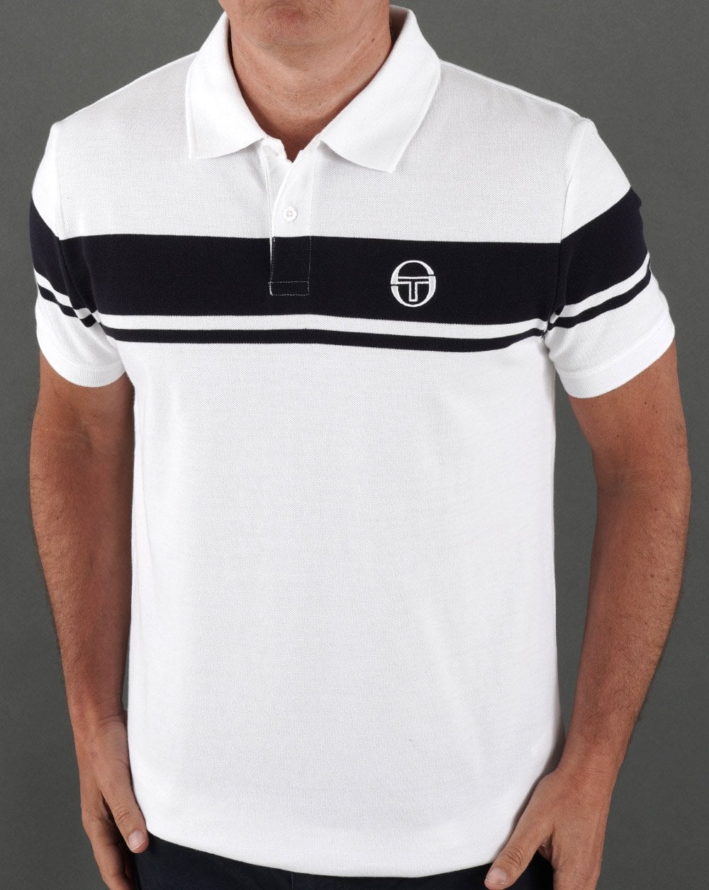 Sergio Tacchini Young Line Polo Shirt White/Navy