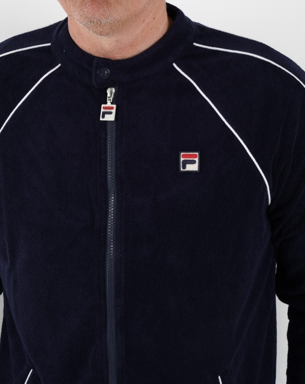 Fila Vintage Towelling Track Top Navy