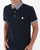 Pretty Green Gingham Collar Polo Shirt Navy