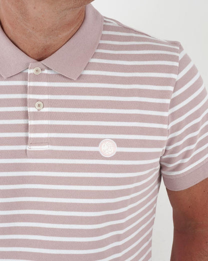 Pretty Green Stripe Polo Shirt Pink