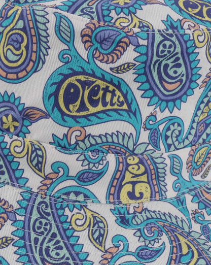 Pretty Green Campbell Reversible Cricket Hat Paisley Teal