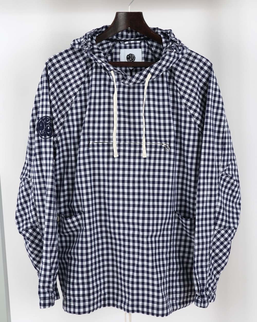 Pretty Green Ohd Smock Jacket Navy Gingham