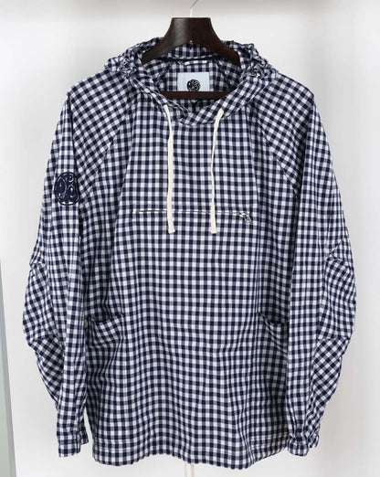 Pretty Green Ohd Smock Jacket Navy Gingham